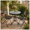 Gartenstuhl 2er-Set Metall Schwarz Byzanz - 3