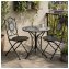 Gartenstuhl 2er-Set Metall Schwarz Schieferoptik - 3