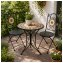 Gartenstuhl 2er-Set Metall Schwarz Kairo - 3
