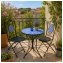 Gartenstuhl 2er-Set Metall Schwarz Mosaik - 3