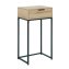 Konsolentisch Cedrik 40 cm mit Schublade Artisaneiche-Schwarz - 3