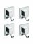 Vacuum-Loc® Haken-Set eckig, 2 x 2 Stück, 2 x 2er Set, Befestigen ohne bohren - 3