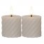 LED Stumpenkerze 2er-Pack SWIRL - 3
