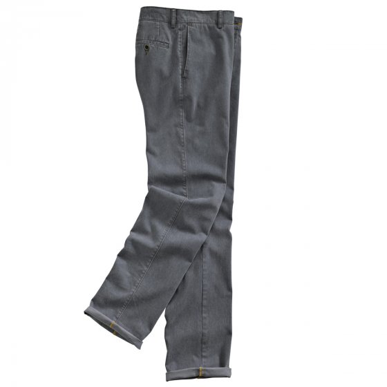 Flatfront-Chino Ice Finish 58 |Graublau