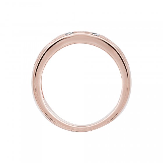 Ring 925 Sterling Silber rosé vergoldet mit Zirkonia Dreiecken 