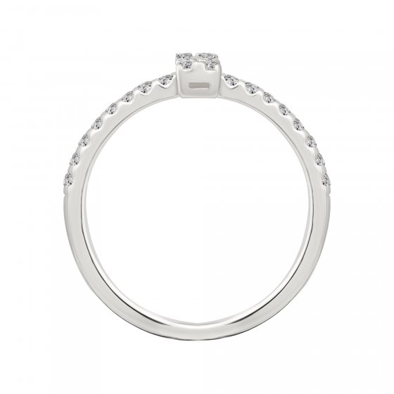 Ring 925 Sterling Silber rhodiniert mit Zirkonia 