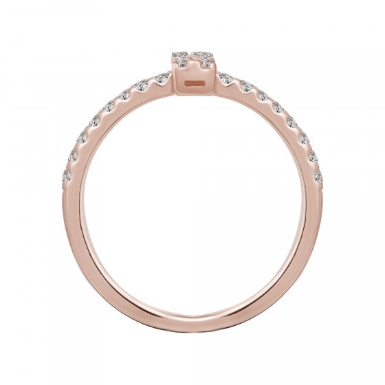 Ring 925 Sterling Silber rosé vergoldet mit Zirkonia 