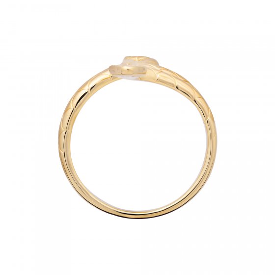 Ring 925 Silber vergoldet Schlange mit Zirkonia 