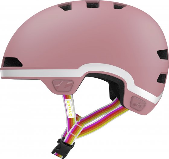 Kinder-Fahrradhelm Maze Jr KinetiCore GoFluo Edition, Soft Pink 