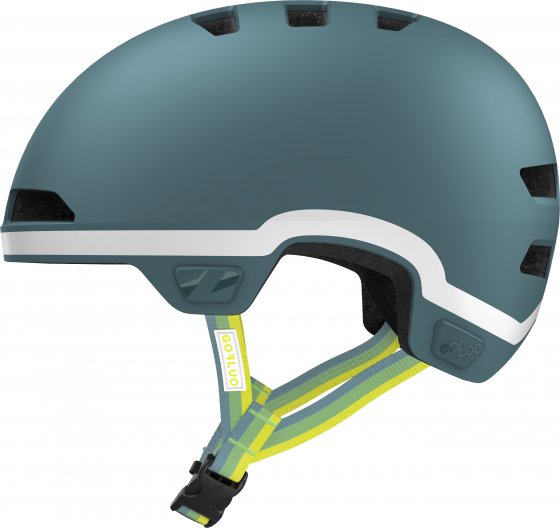 Kinder-Fahrradhelm Maze Jr KinetiCore GoFluo Edition, Matte Khaki 