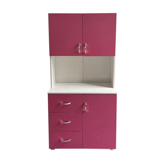 Badschrank Pink Weiß 