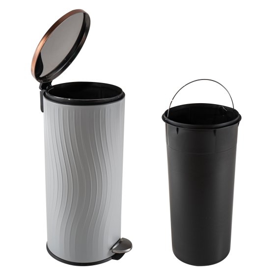 Treteimer Jannik 30 Liter Grau Kupfer 