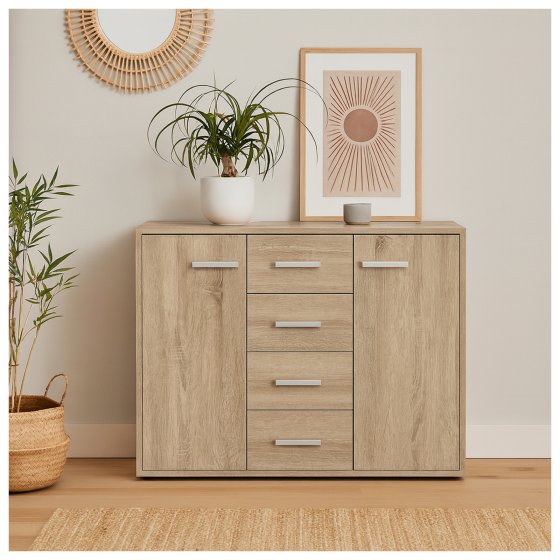 Sideboard Nina mit 4 Schubladen Sonoma 