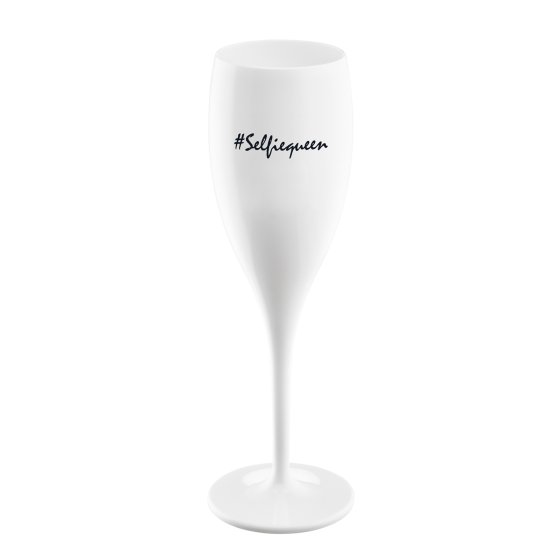 Sektglas 100 ml mit Druck CHEERS No. 1 SELFIEQUEEN 