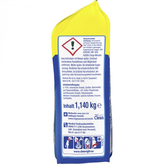 Spee Megaperls Waschmittel Parfümtechnologie 19 WL 4in1 1140g 5er Pack 