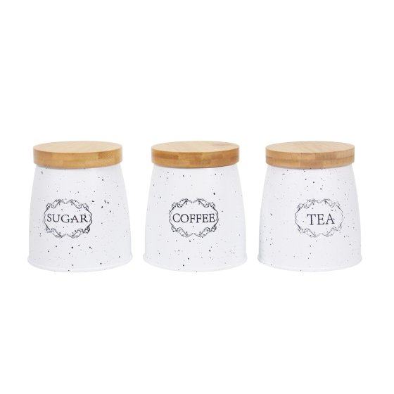 Brot-, Kaffee-, Tee- und Zuckervorratsdose 4-teiliges Set 