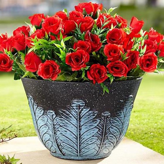 Blumentopf Nessa Feder Blau 3er-Set 