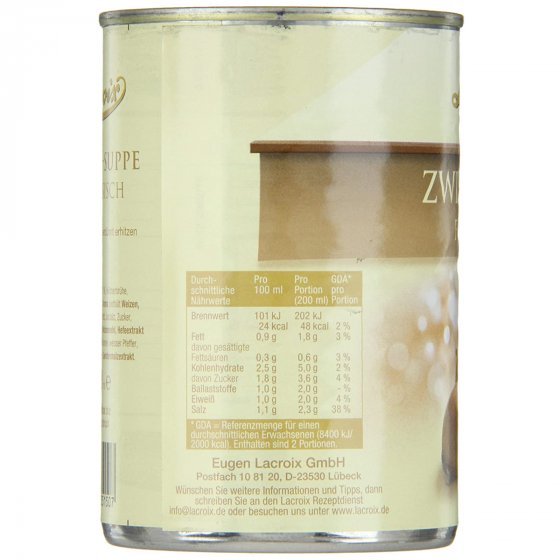 Lacroix Französische Zwiebel Suppe kräftig mit Weißwein 400ml 3er Pack 