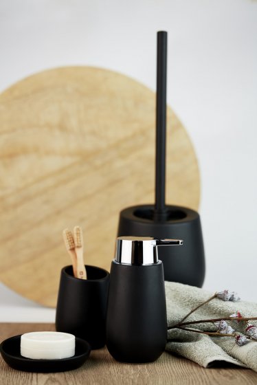 Bad-Accessoire-Set Mod. Badi Schwarz Keramik 