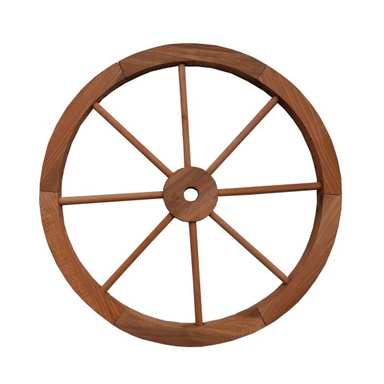 Wagenrad aus Fichtenholz Ø 60 cm rustikale Gartendeko 