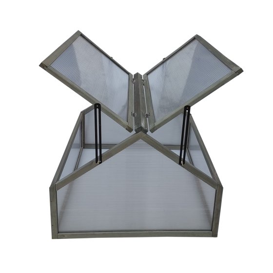 Frühbeet aus Holz und Polycarbonat Ideales Mini-Gewächshaus 