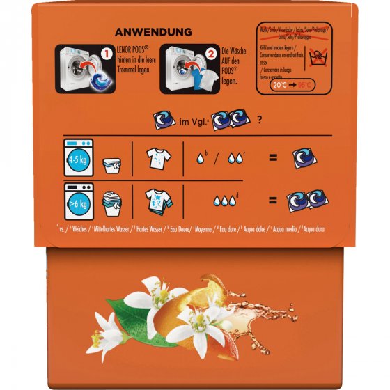 Lenor All-in-1 Pods Orangenblüte & Pfirsich 18 Pods 