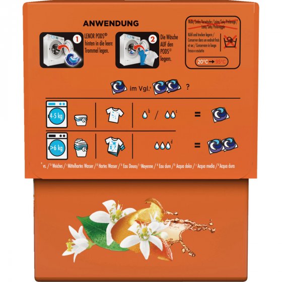 Lenor All-in-1 Pods Orangenblüte & Pfirsich 15 Pods 