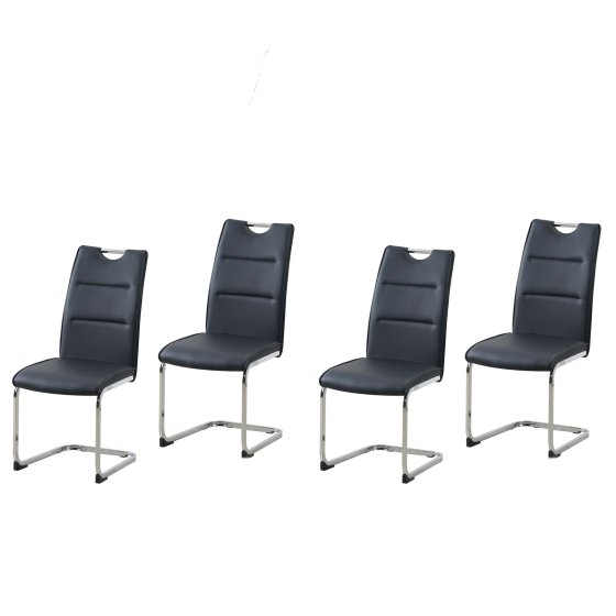 Schwingstuhl 4er Set PU schwarz DannyC 