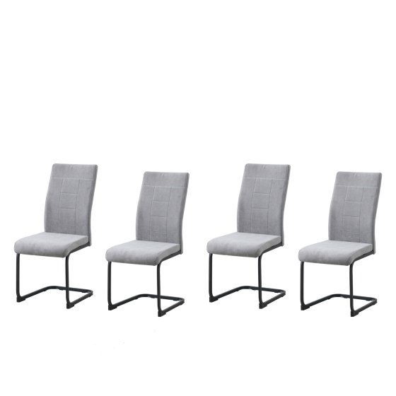 Schwingstuhl 4er-Set Grau LennyP 