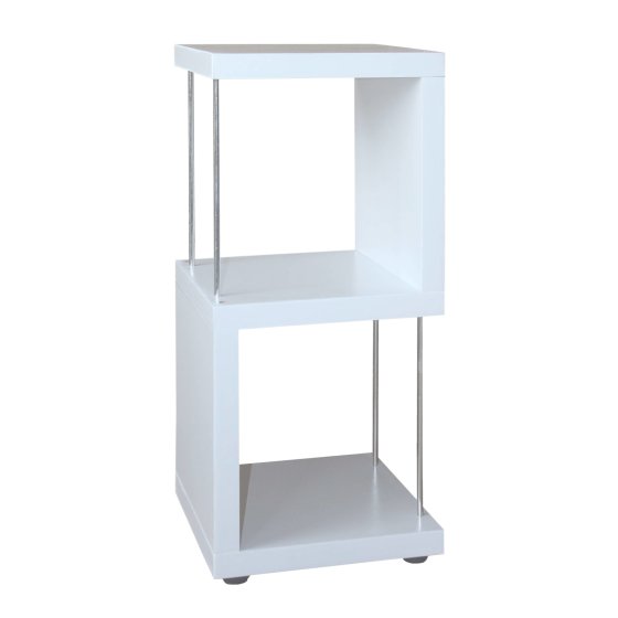 Standregal Weiß Regal 30x65x30 cm modernes Bücherregal 