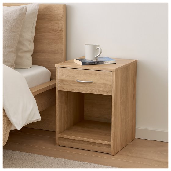 Nachtschrank mit 1 Schublade Nina Sonoma 