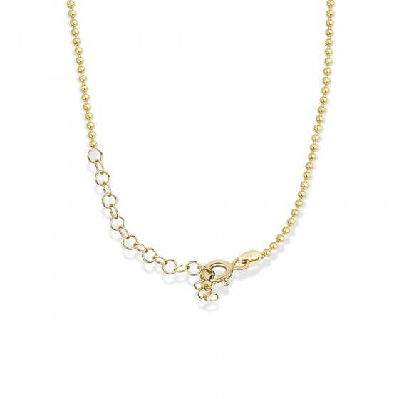 Anhänger mit Kette 925/- Sterling Silber vergoldet Glänzend 38+5cm Zirkonia Weiß 