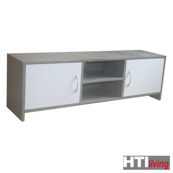 TV-Schrank Thekla Beton/Weiß 
