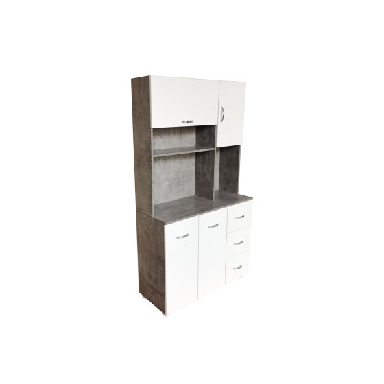 Küchenschrank Beton/Weiß Blanca 