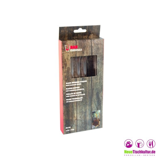 Trinkhalme 3er-Set Glas 