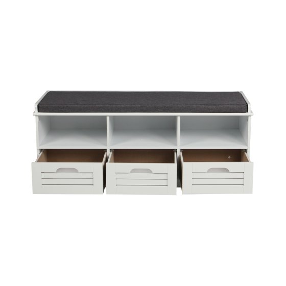 Schuhbank mit 3 Schubladen Kara 