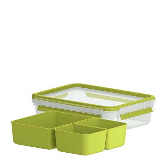 Snackbox mit 3 Einsätzen Clip + go 