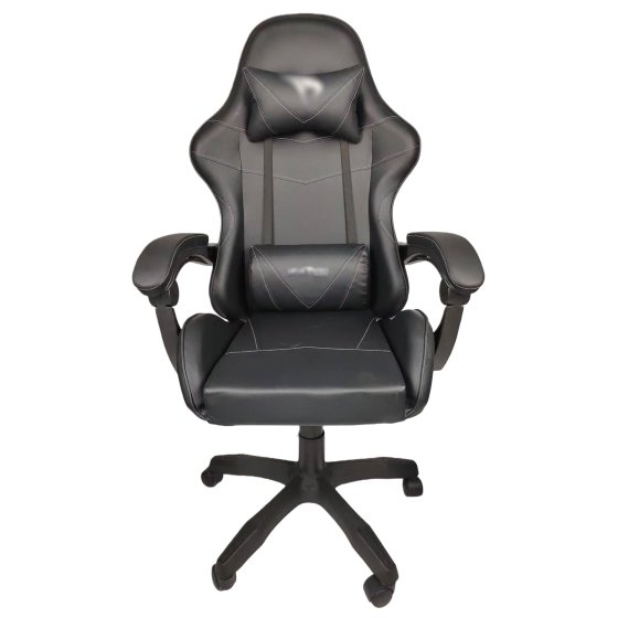 Schreibtischstuhl für Homeoffice Kunstleder Schwarz 