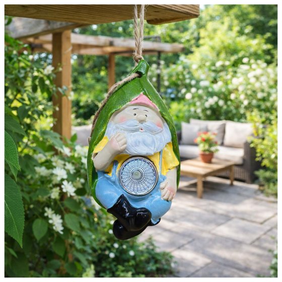 Solar-Gartenfigur zum Hängen Zwerg 