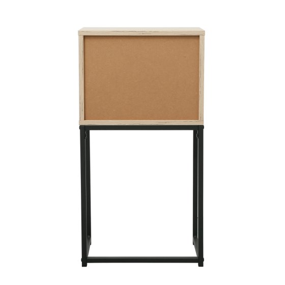 Konsolentisch Cedrik 40 cm mit Tür Artisaneiche-Schwarz 