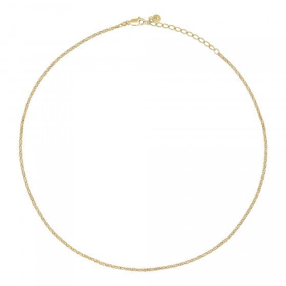 Collier 925 Silber vergoldet S-Panzerkette 