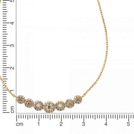 Halskette 585 Gold gelb Zirkonia weiß 
