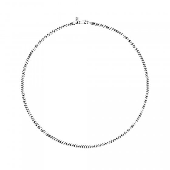 Kette 925 Sterling Silber oxidiert Panzer Kette 