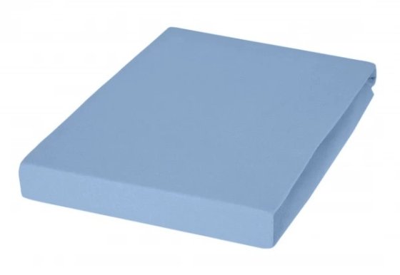 Spannbetttuch Mako Feinjersey Janine blau | 180-200x200 cm