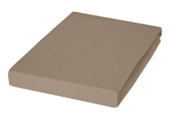 Spannbetttuch Mako Feinjersey Janine taupe | 150x200