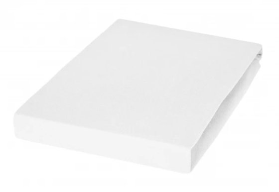 Spannbetttuch Mako Feinjersey Janine weiß | 180-200x200 cm