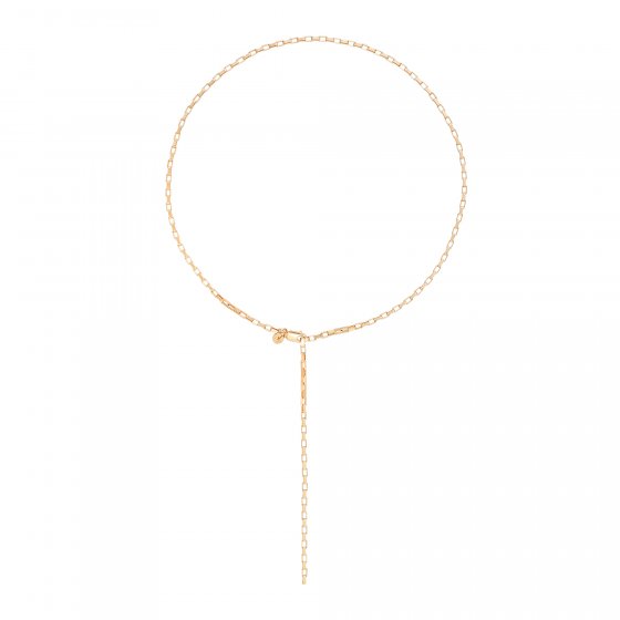 Collier 925 Silber vergoldet edgy Gliederkette 