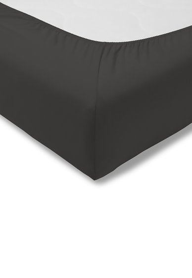 Spannbetttuch Zwirn-Jersey ESTELLA schiefer | 200x200