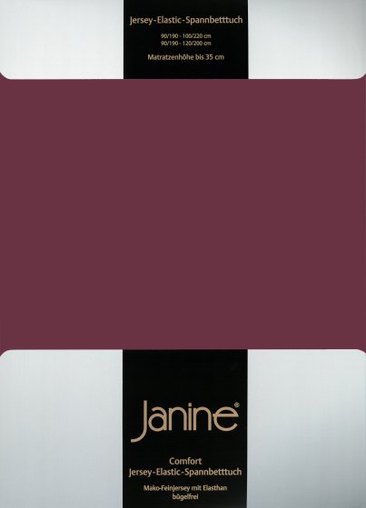 Spannbetttuch Elastic Jersey 5002 Janine burgund | 200x200