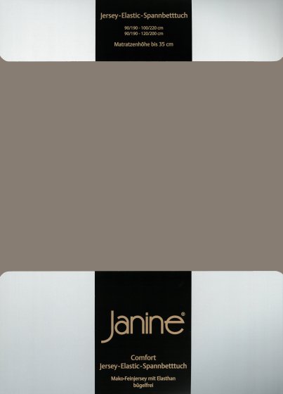 Spannbetttuch Elastic Jersey 5002 Janine taupe | 200x200